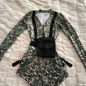Spirit Halloween combat babe costume brand new never worn!